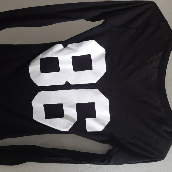 Victoria Secret Pink XS Long Sleeve LOVE Tee Black - Picture 3 of 5